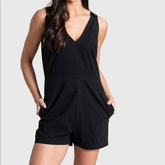 United By Blue Pants - *NWT-organic cotton black romper with pockets, size medium